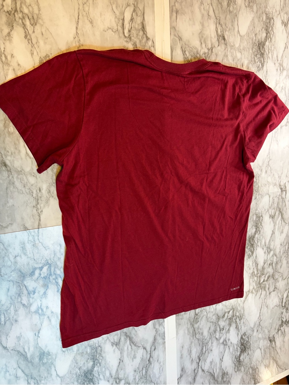 Adidas Men's Three Stripe Life T-Shirt - Burgundy Size XL - Picture 4 of 5